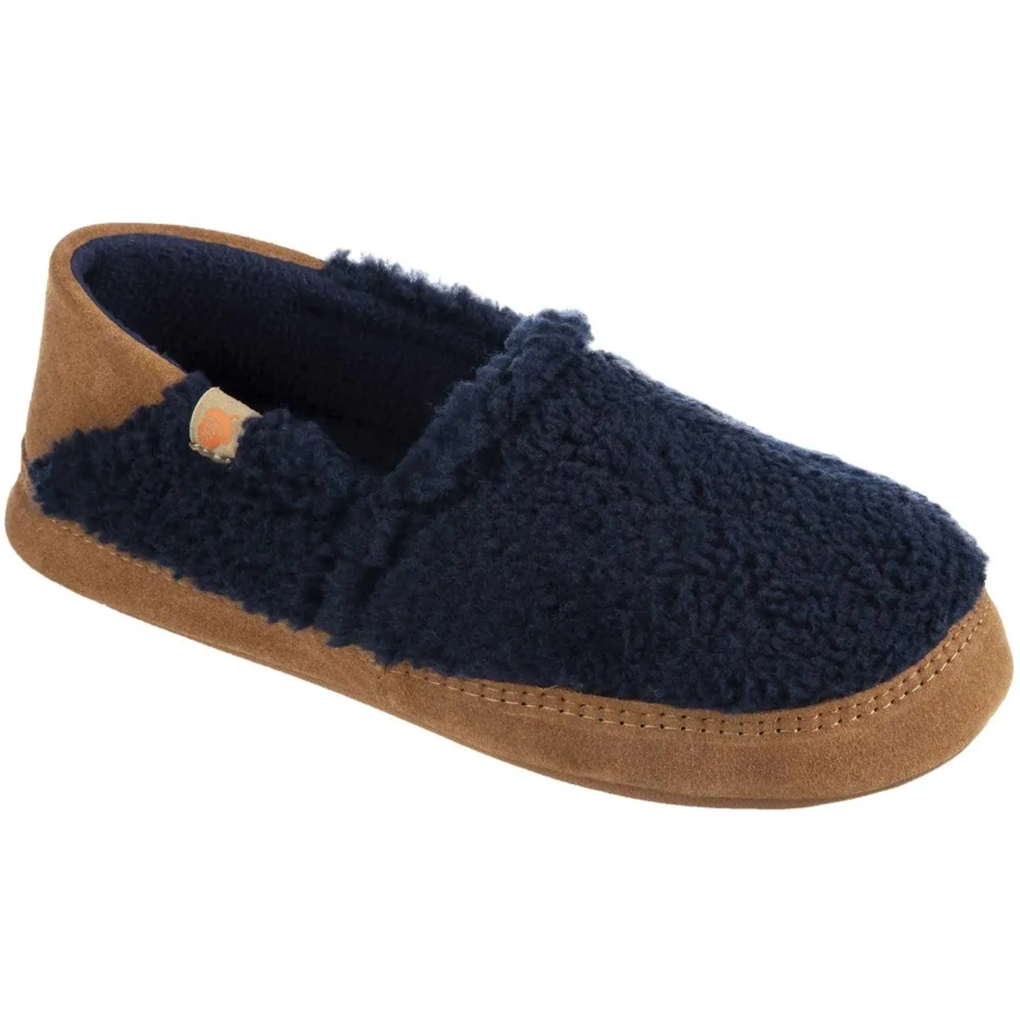 Acorn Women's Slippers - Moc II Navy Popcorn Collapsible Heel, X-Large | A20132NPCWXL