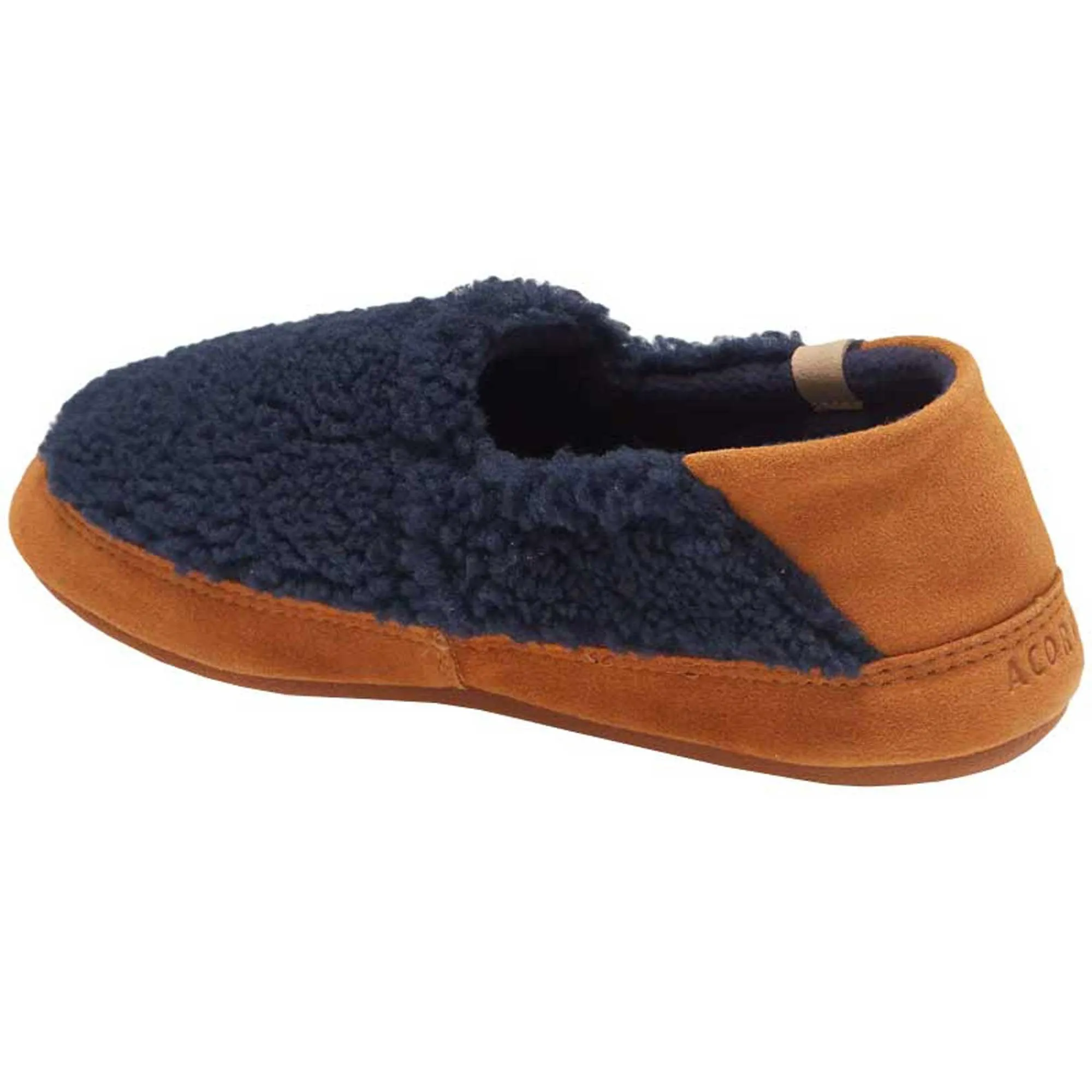 Acorn Women's Slippers - Moc II Navy Popcorn Collapsible Heel, X-Large | A20132NPCWXL