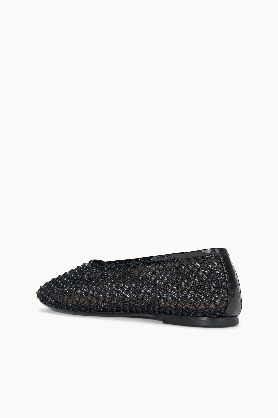 ALBA BALLET FLAT | BLACK CRYSTAL MESH