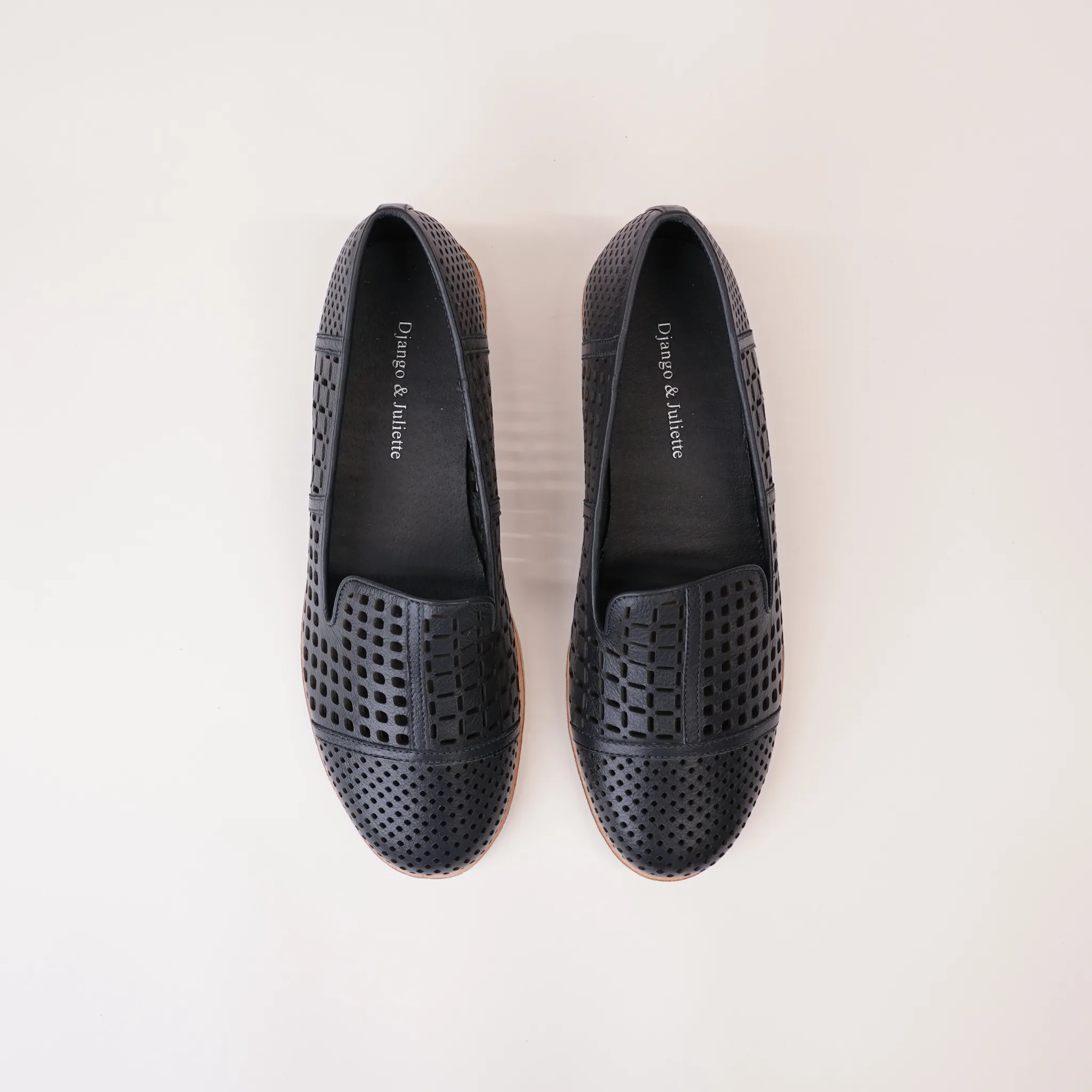 Alycia Navy Leather Loafers