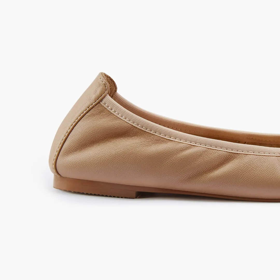 *ANAIS - beige soft leather ballet pump