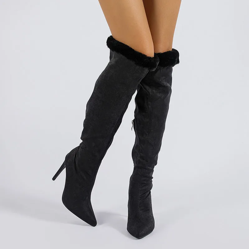 Aurora Velvet Over-The-Knee Boots