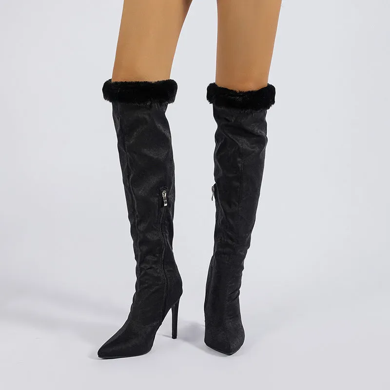 Aurora Velvet Over-The-Knee Boots