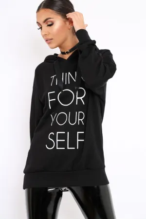 Black Think For Yourself Jumper - Acie