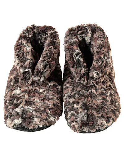 Bootie Slipper - Luxury Faux Fur in Calico (One Small Left!)