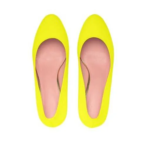 Bright Yellow Platform Shoes