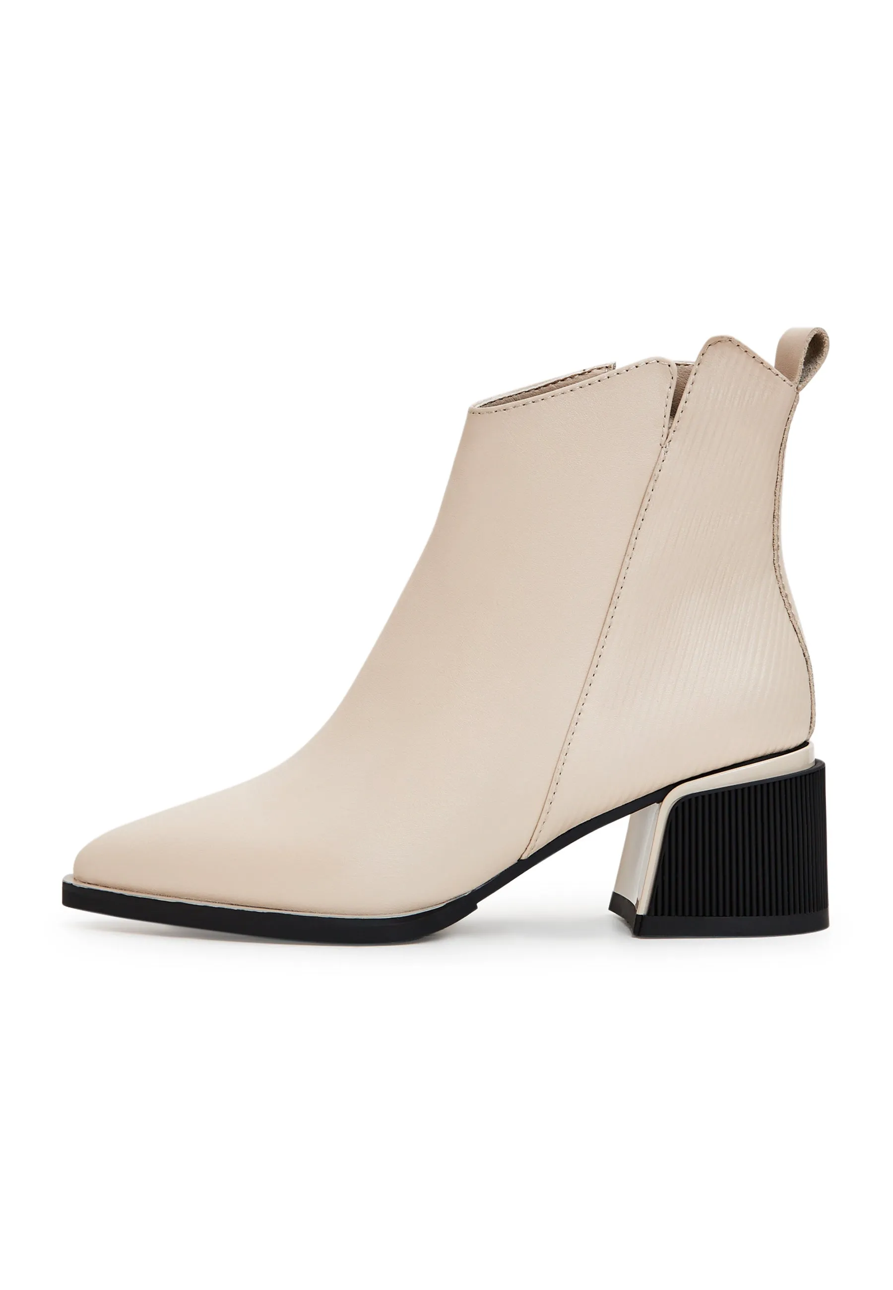 Casual Ankle Boots - Beige