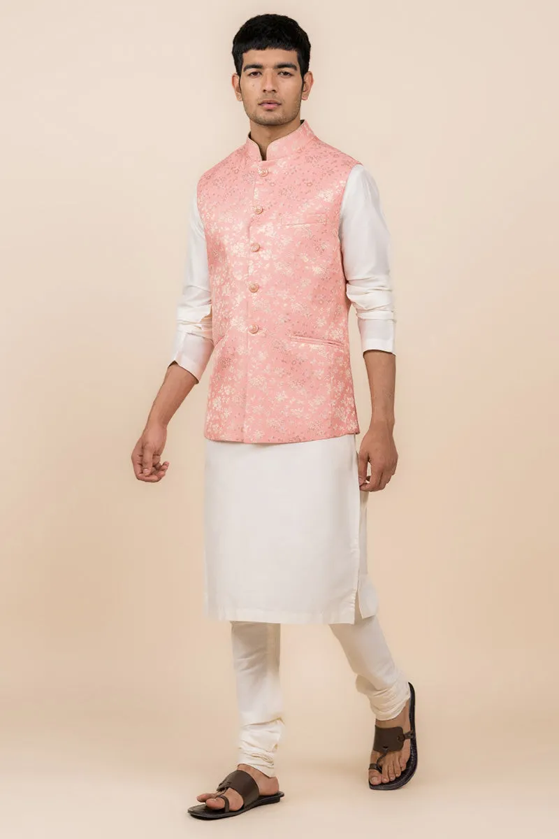 Classic Peach Brocade Bundi