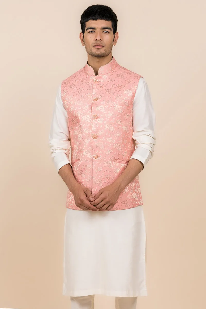 Classic Peach Brocade Bundi