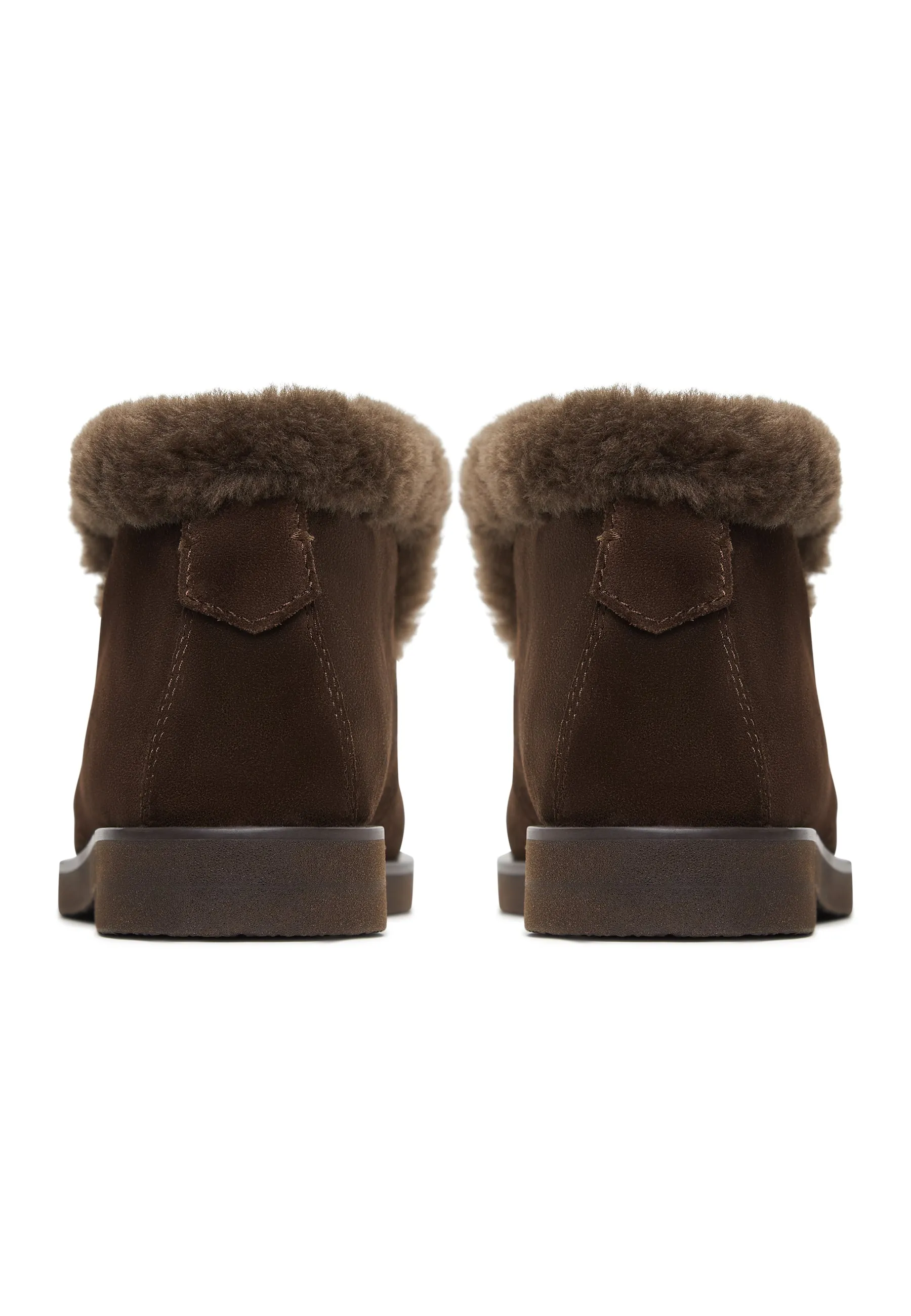 Cozy Suede Fur-Lined Boots Gerda - Brown