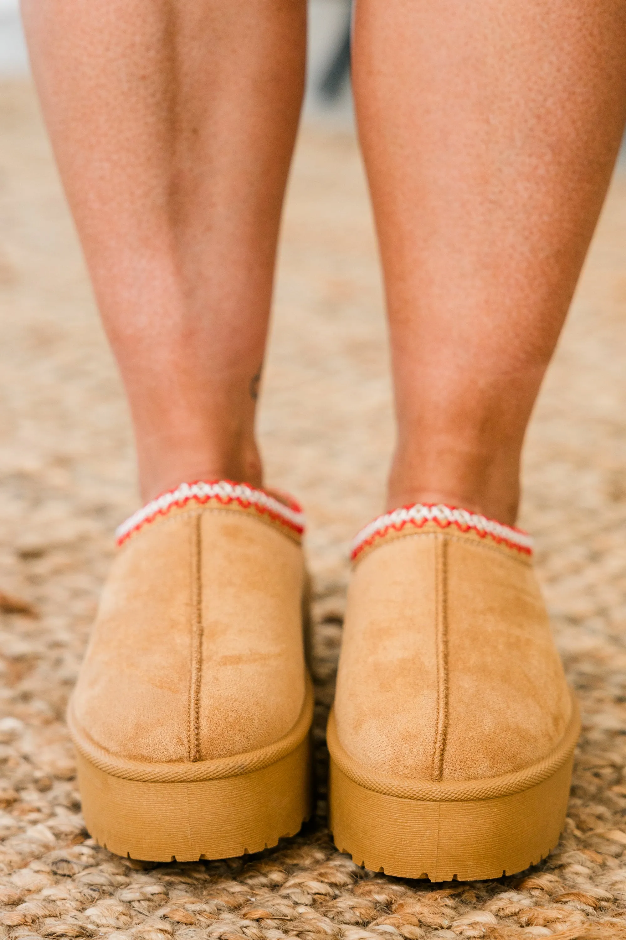 Cozy Vibes Only Slippers, Tan