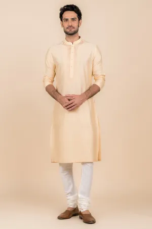 Cream Tonal Embroidered Kurta Set