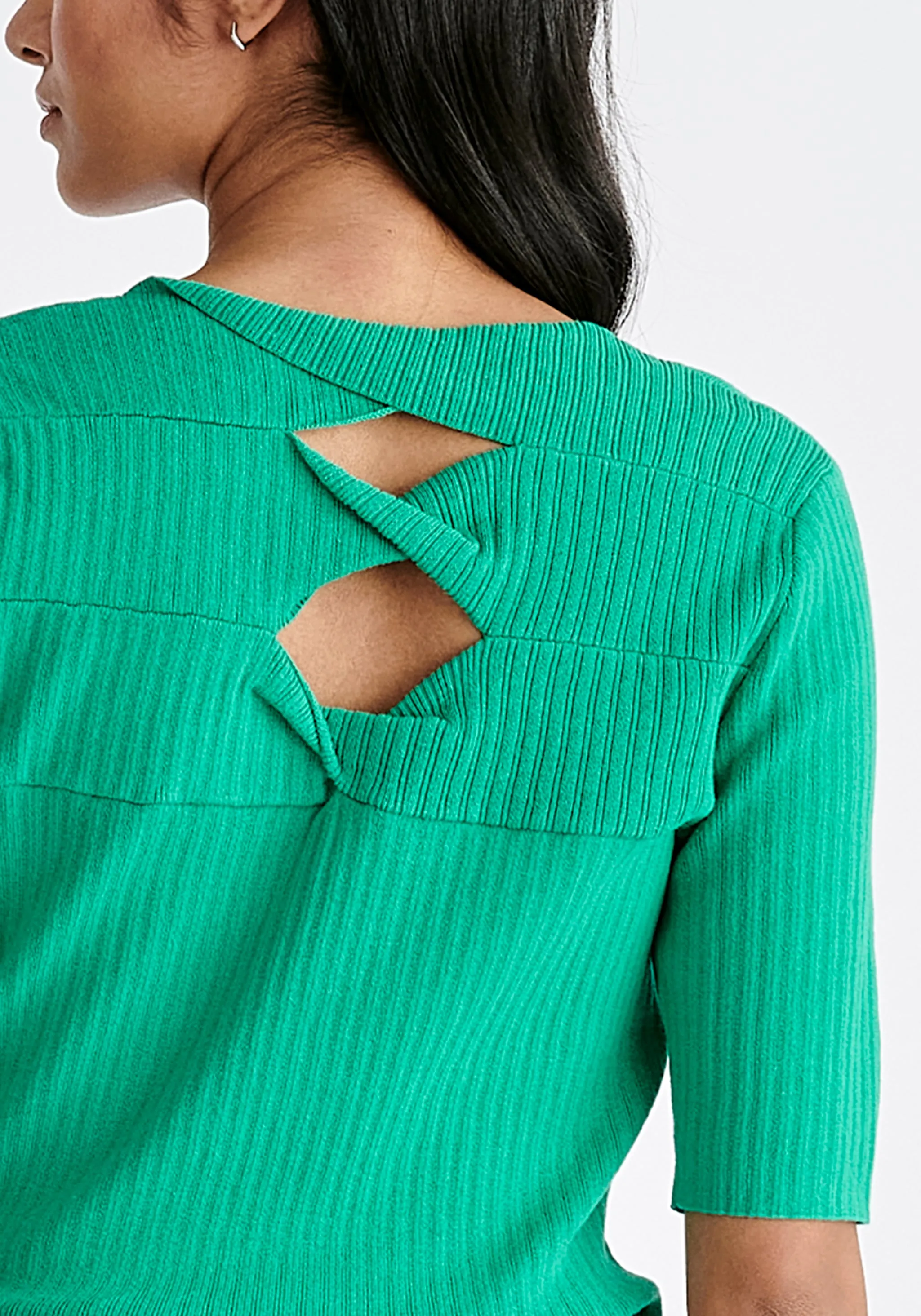 Cut Out Back Knitted Top