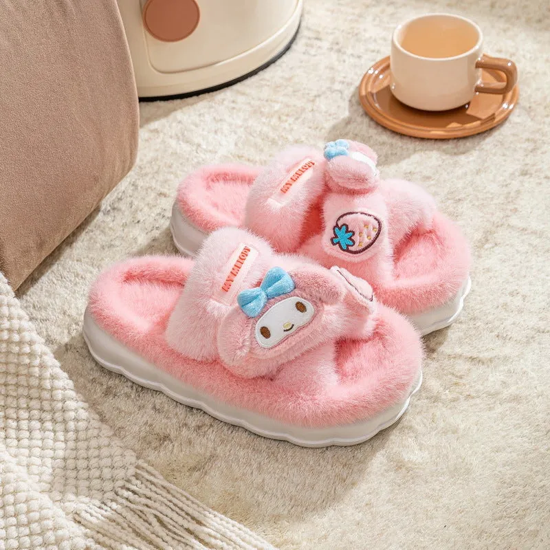 Cute Plush Fluffy Home slippers