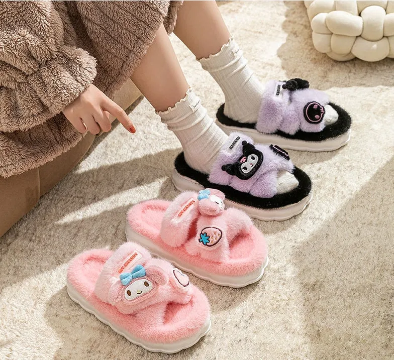 Cute Plush Fluffy Home slippers