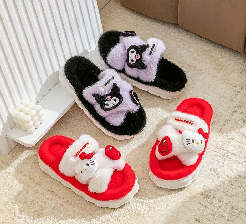 Cute Plush Fluffy Home slippers