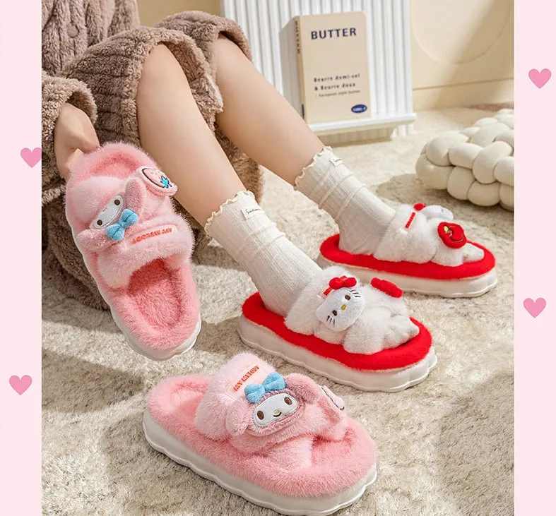 Cute Plush Fluffy Home slippers