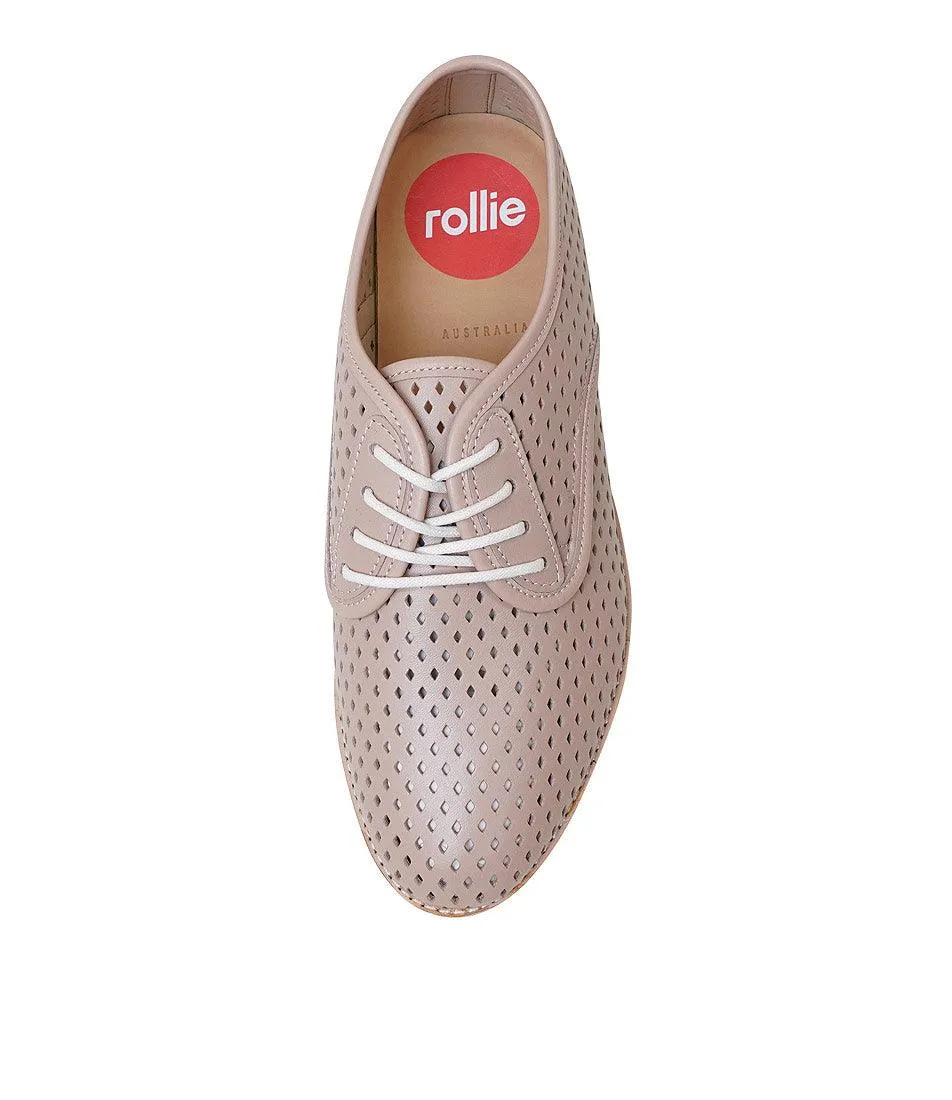 Derby Punch Chalk Pink Leather Lace Up Flats