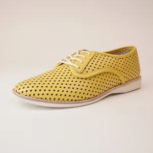 Derby Punch Sunshine Leather Lace Up Flats