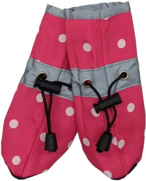 Fashion Pet Polka Dog Dog Rainboots Pink - Medium