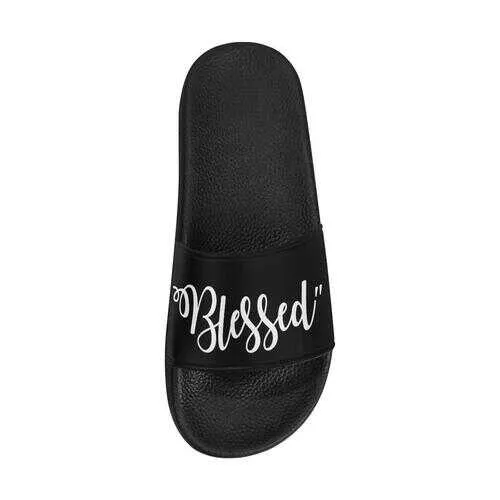 Flip-Flop Sandals, Blessed Graphic Style Women's Slides