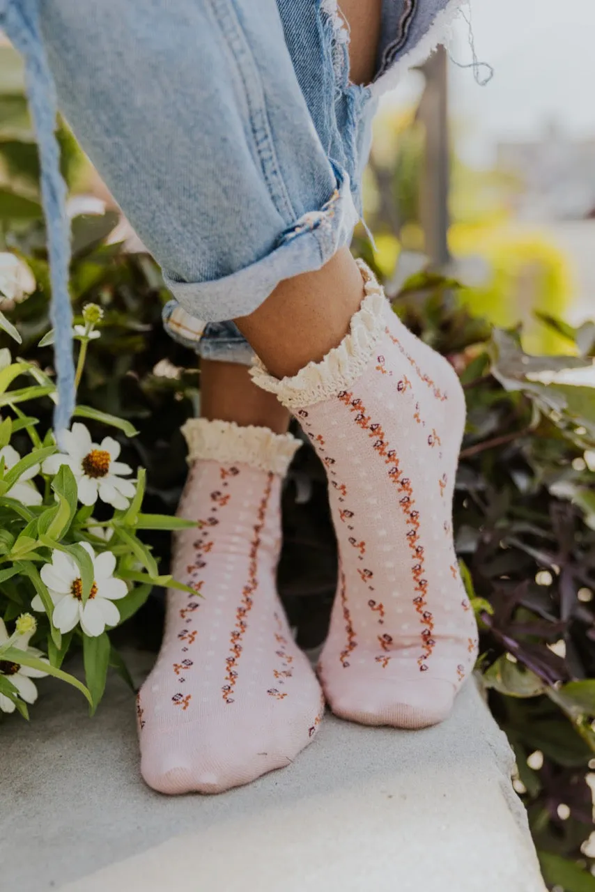 Free People Rosebud Waffle Knit Ankle Socks