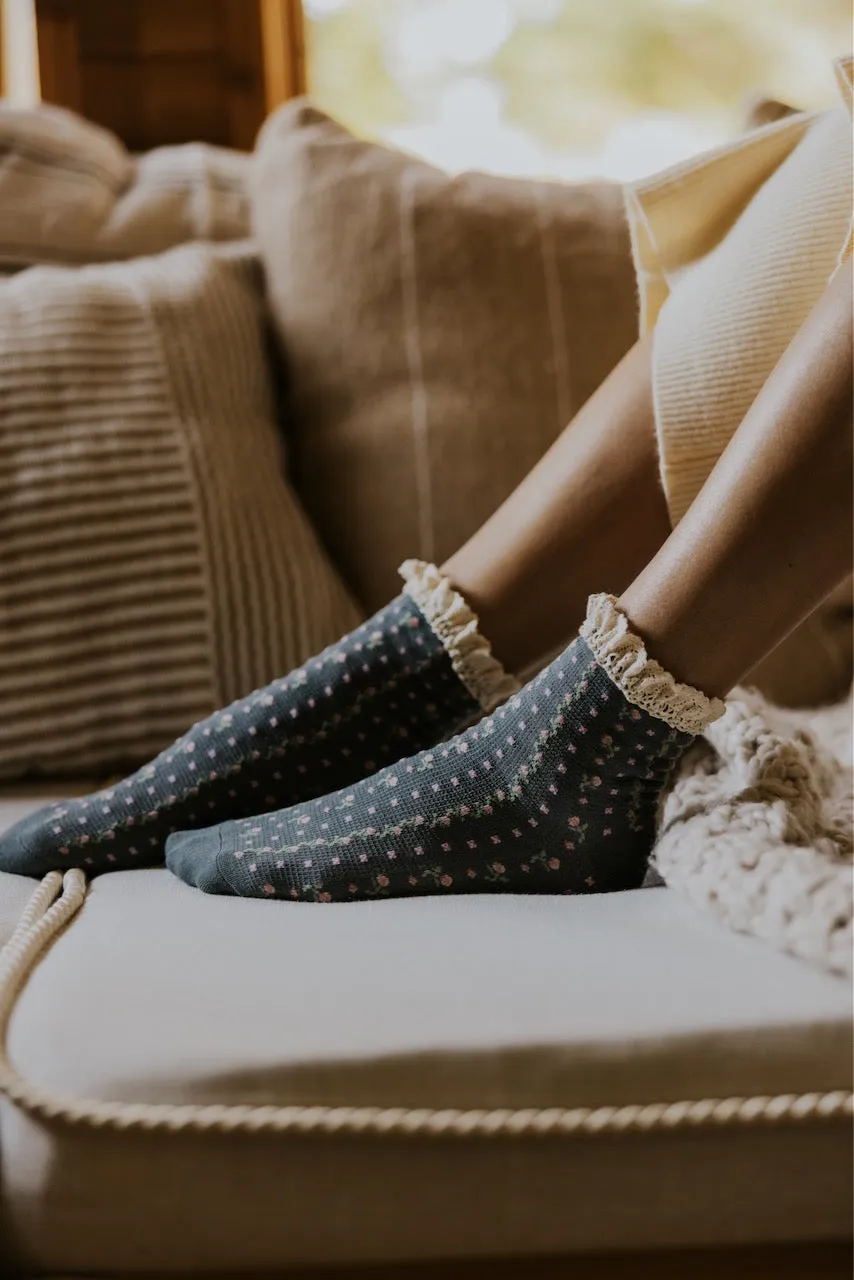 Free People Rosebud Waffle Knit Ankle Socks