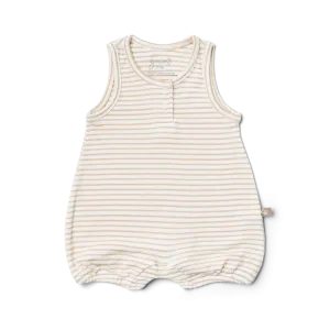 goumikids - Viscose Organic Cotton Romper - Dune Stripe 12-18 months