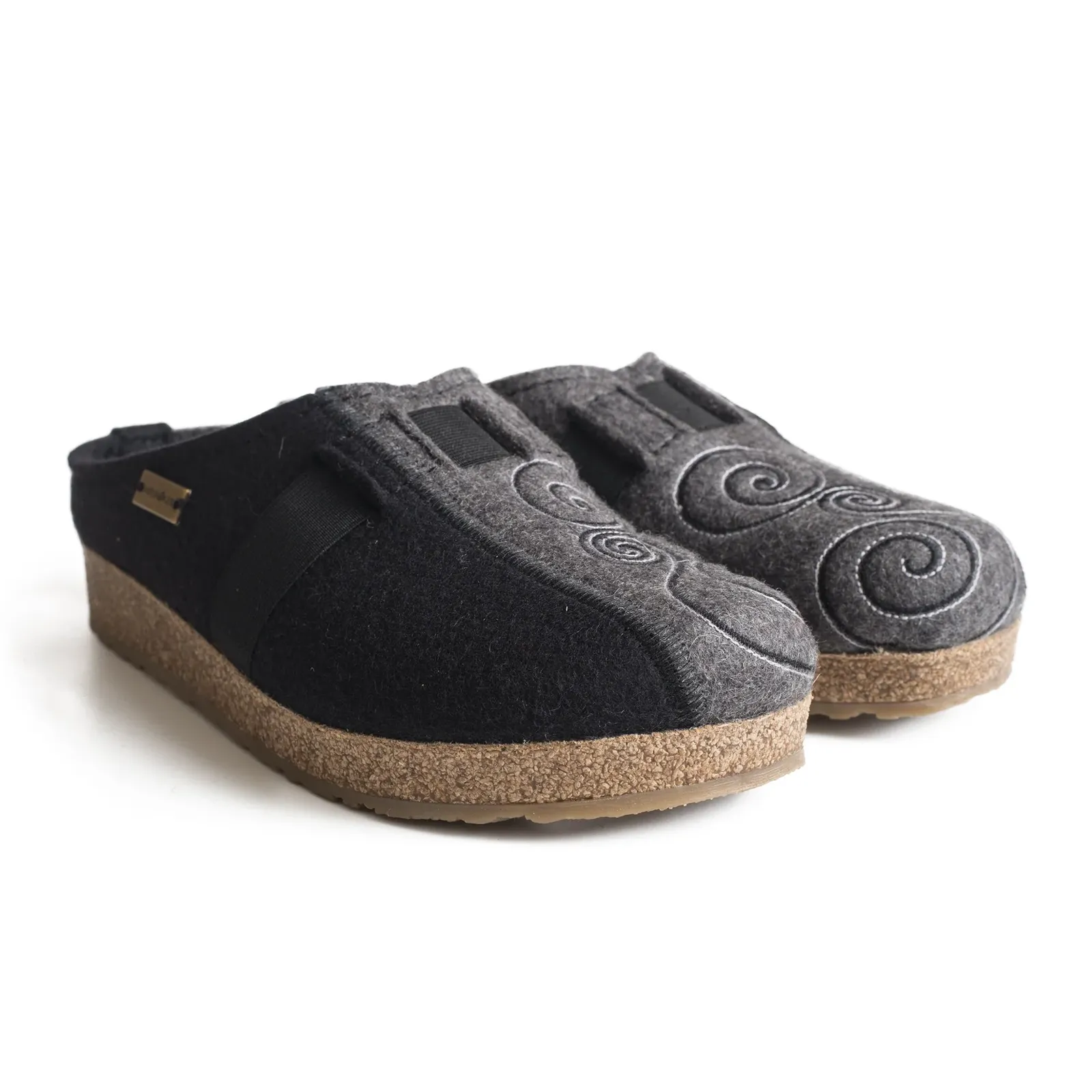 Haflinger Magic Clog (Women) - Black/Grey