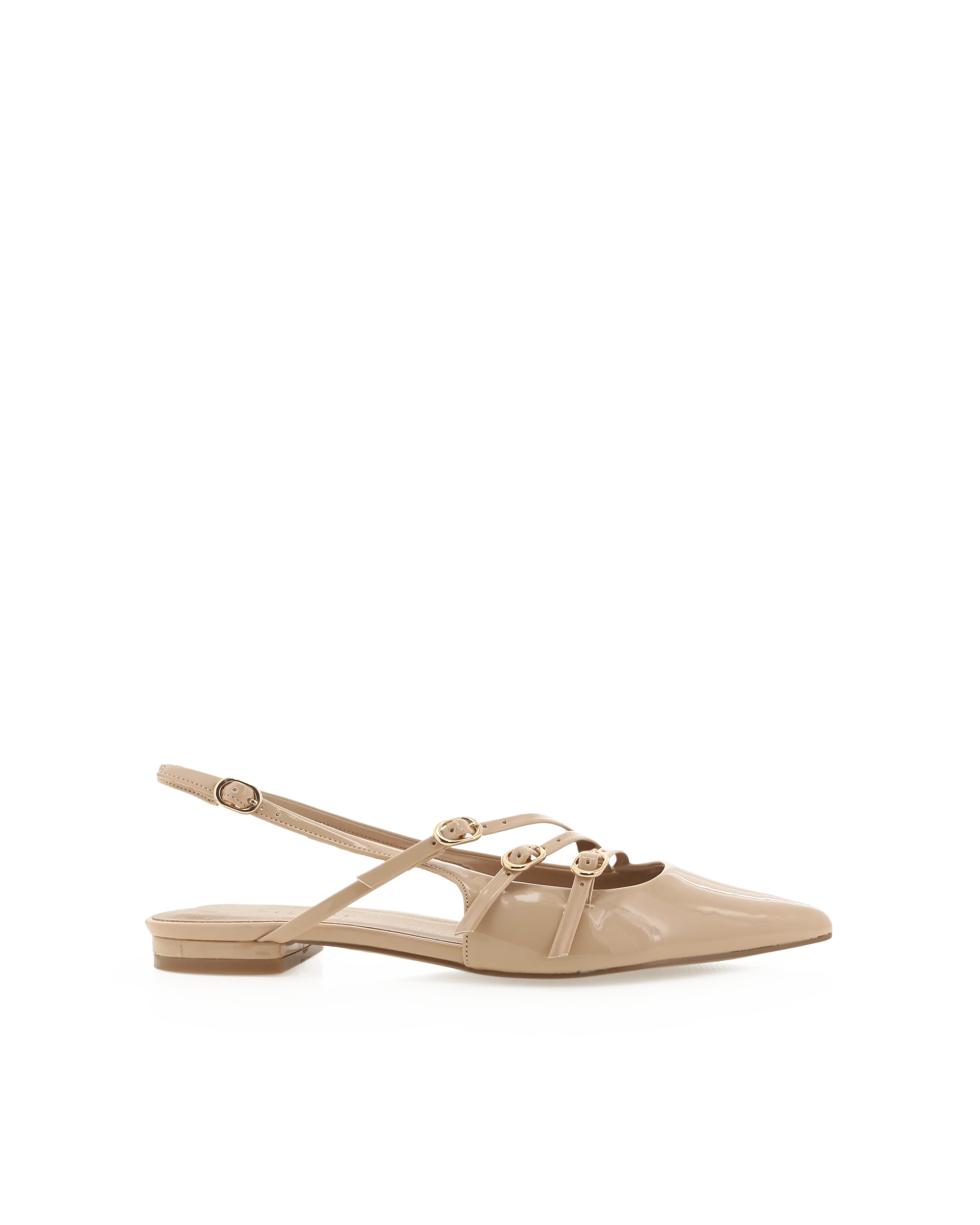 Hettie Flats - Beige Patent