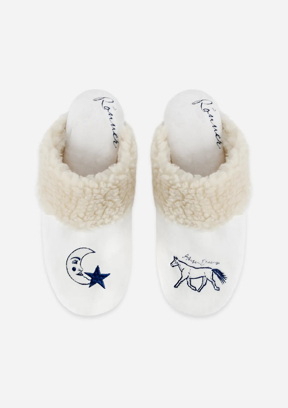 Horse Dreams Slippers | White