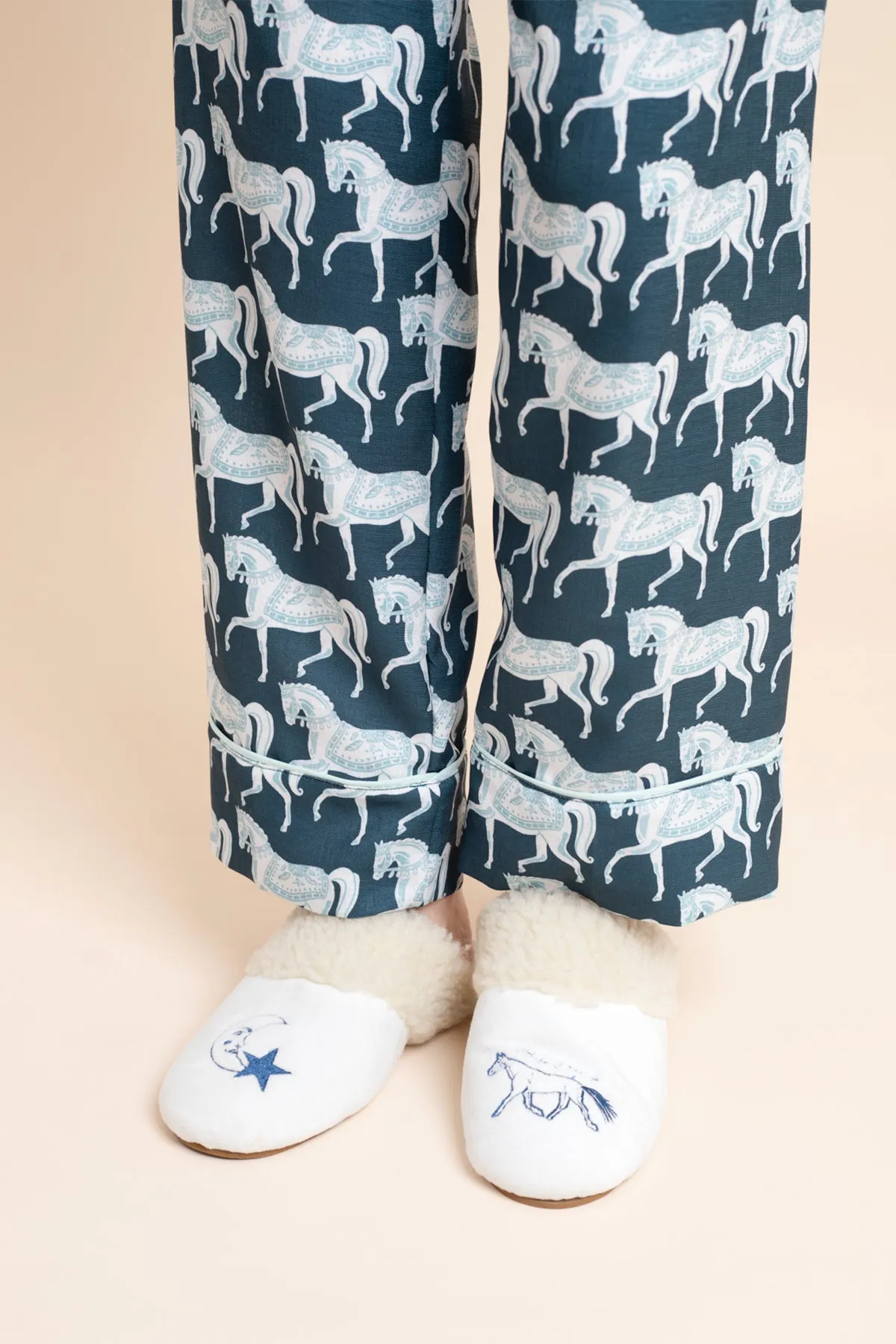 Horse Dreams Slippers | White