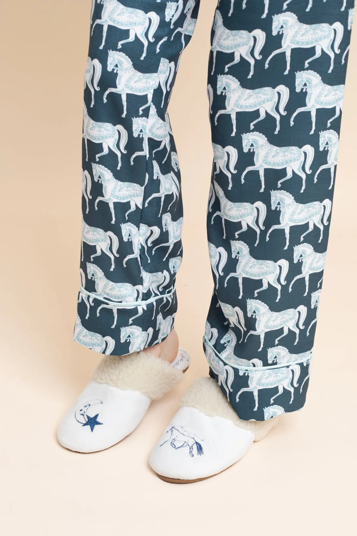 Horse Dreams Slippers | White