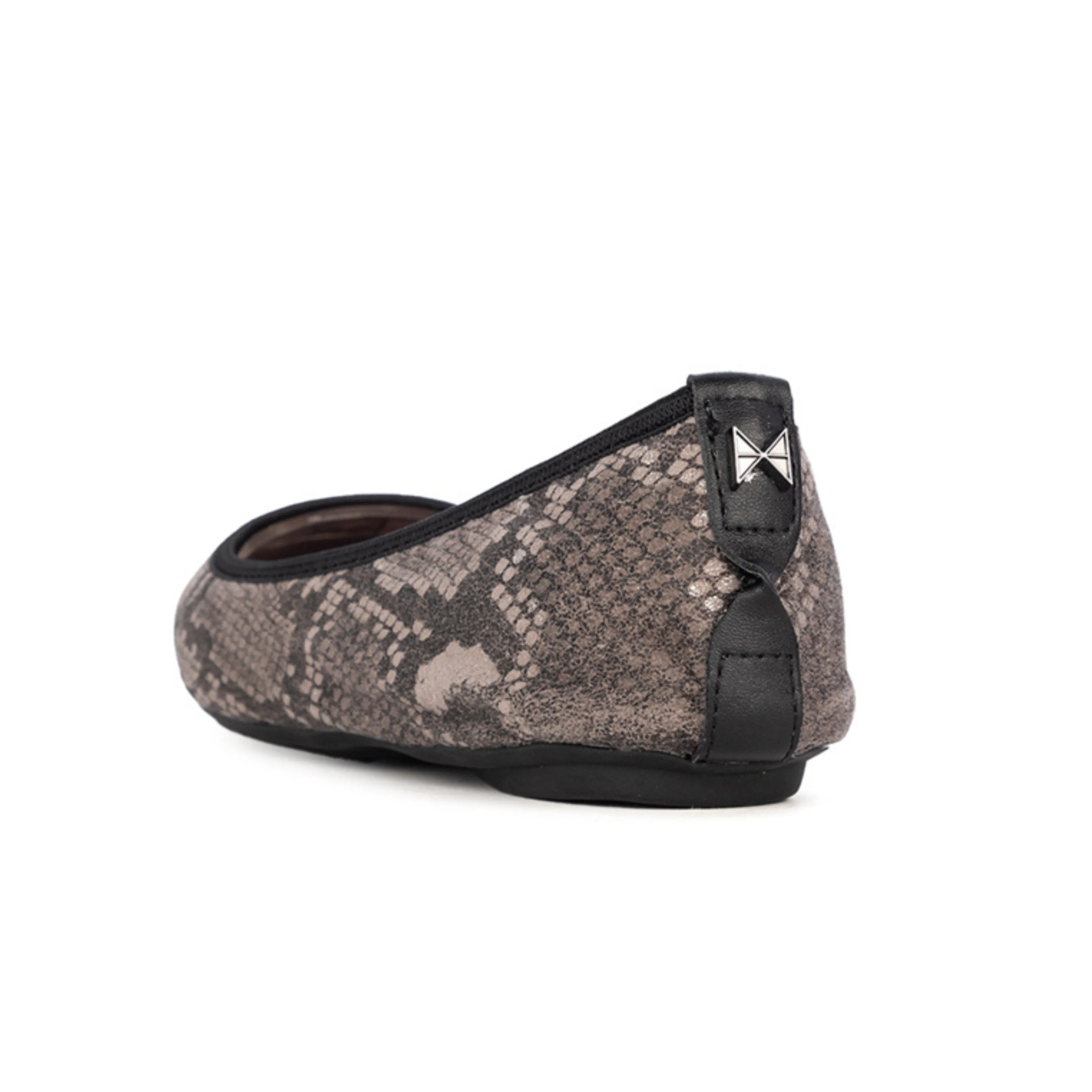 JANEY Ballet Flat Shoes - Black Cobra