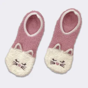 Ladies Cat Cozy Slipper