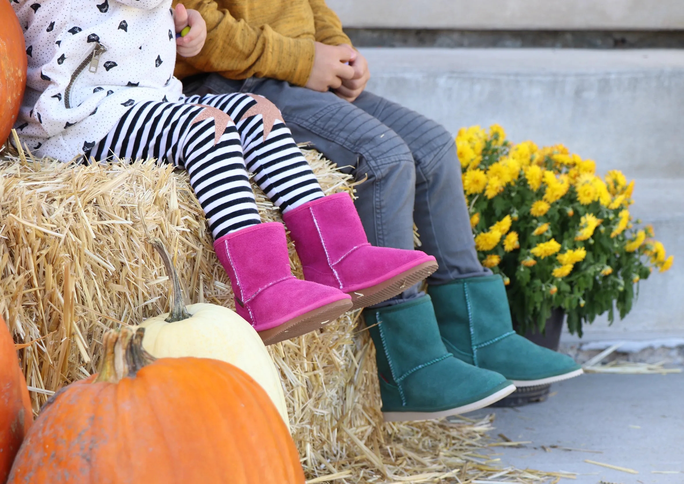 L'Amour Girls Suede Ankle Boot