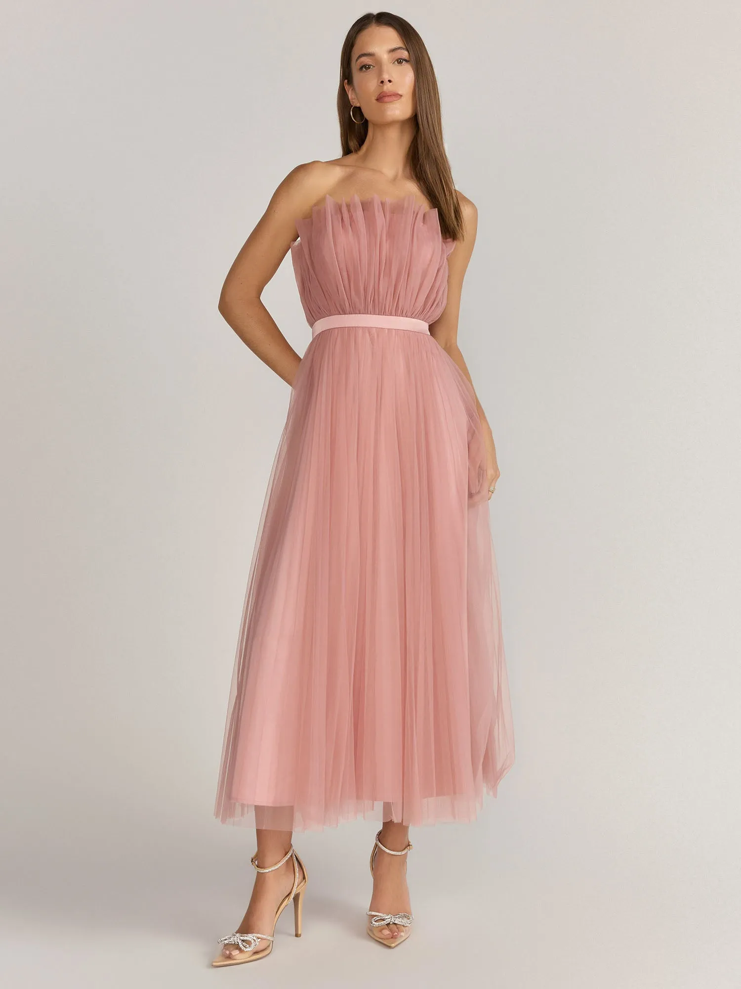 Lena Sleeveless Pleated Tulle Dress - Brands We Love