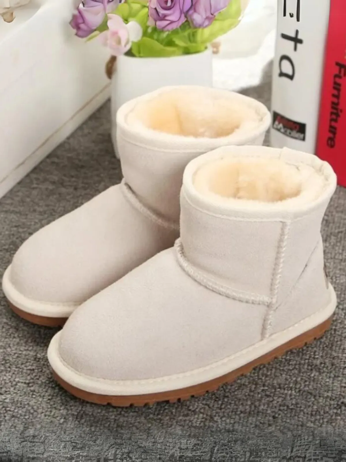 Let It Snow Fleece-Lined Snow Boots By Liv and Mia