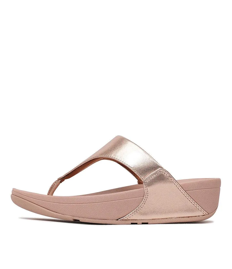 Lulu Leather Rose Gold Sandals