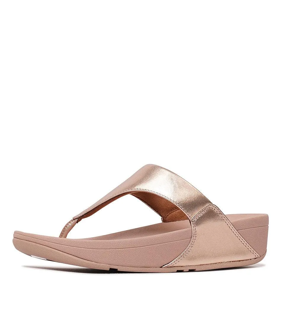 Lulu Leather Rose Gold Sandals