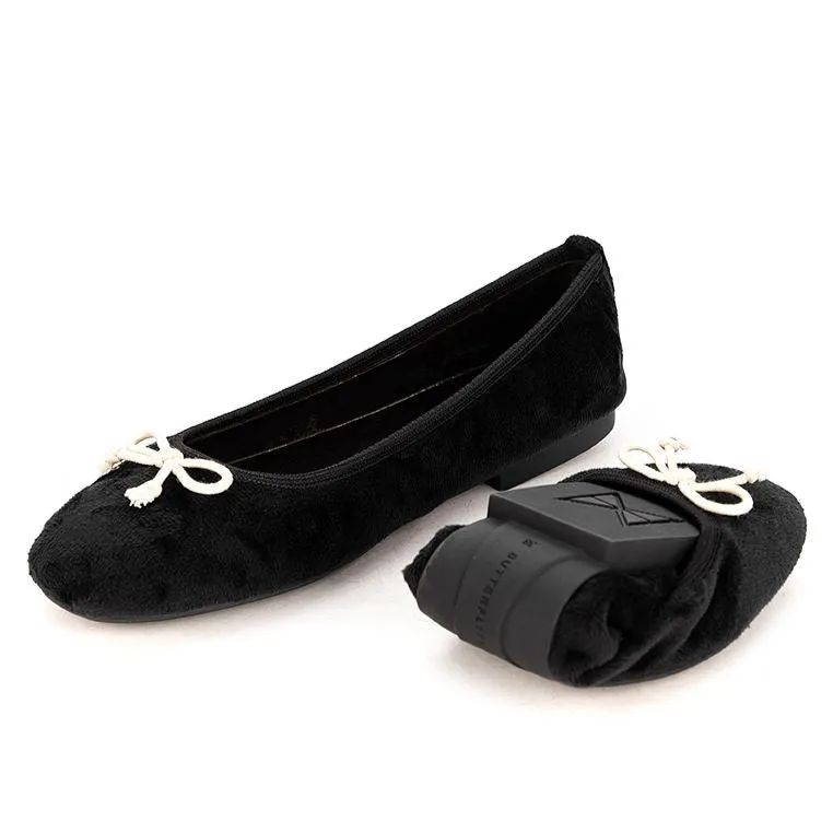 MELISSA Ballet Flat Shoes - Black Velvet