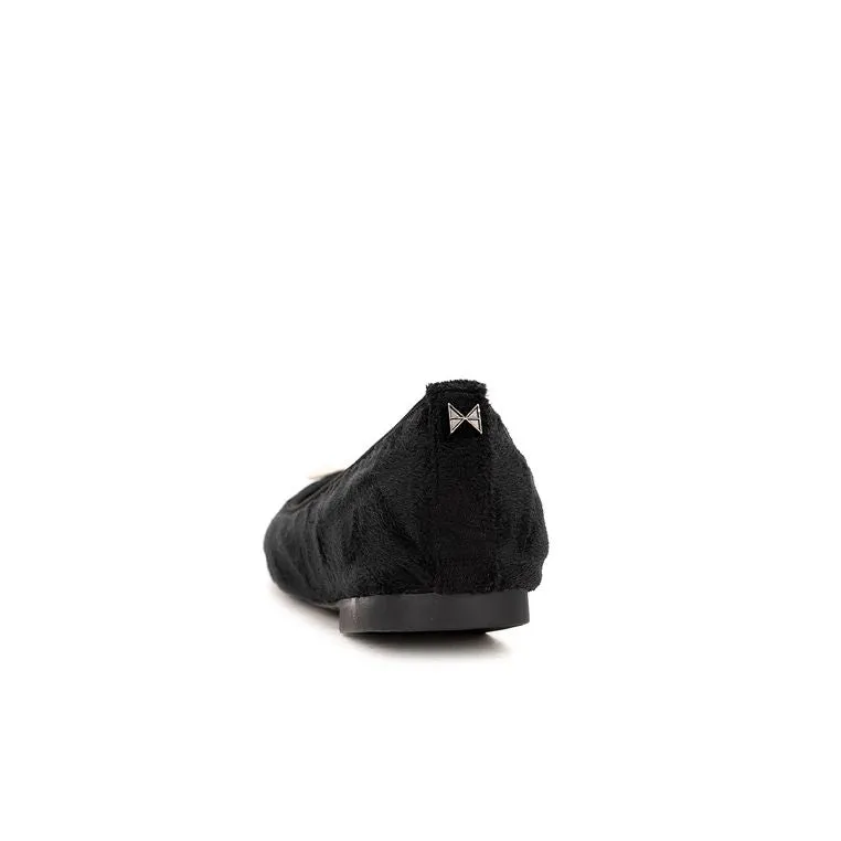 MELISSA Ballet Flat Shoes - Black Velvet