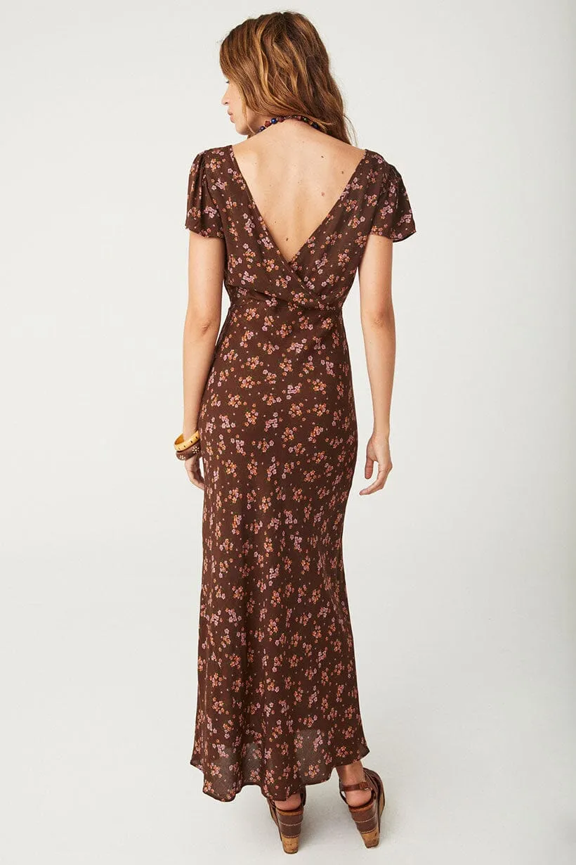 Melody Bias Maxi Dress | Antique Walnut