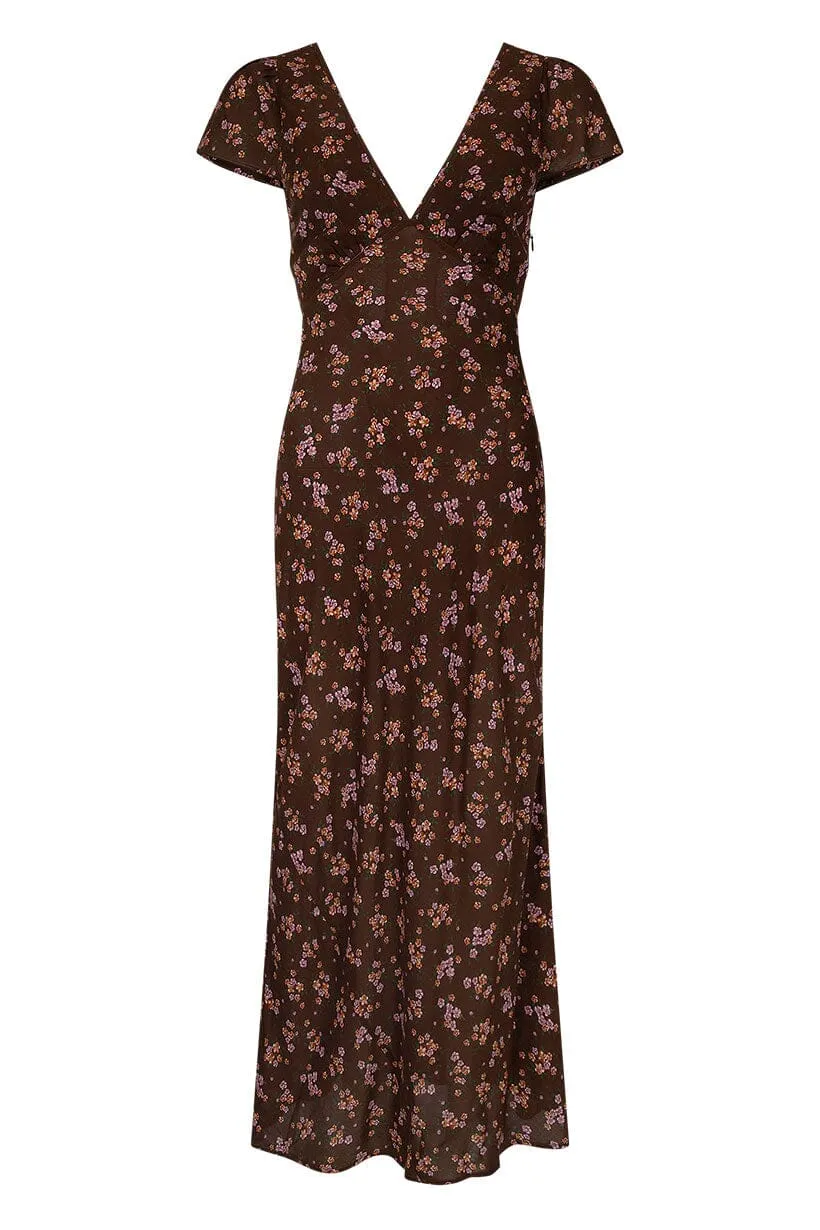 Melody Bias Maxi Dress | Antique Walnut