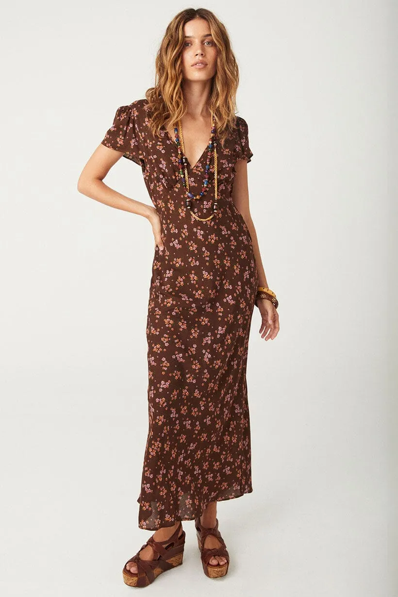 Melody Bias Maxi Dress | Antique Walnut