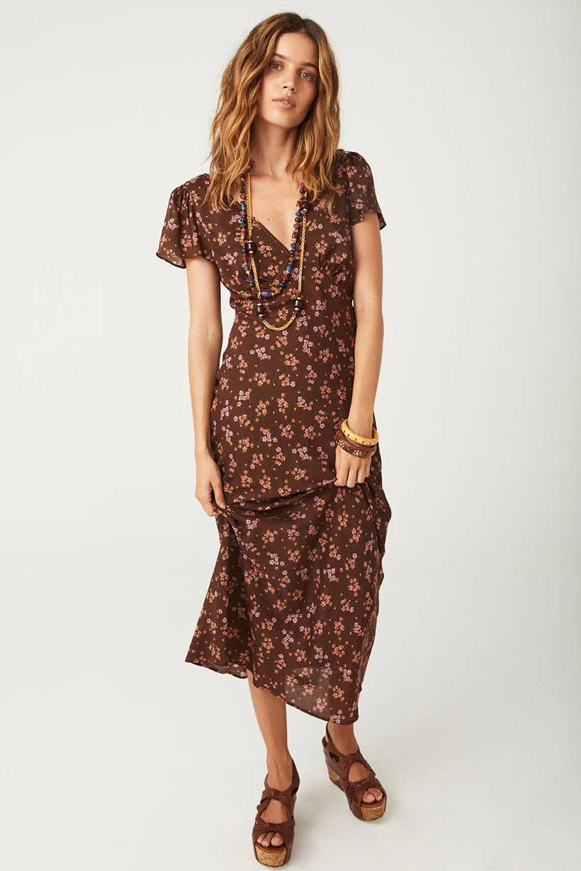 Melody Bias Maxi Dress | Antique Walnut