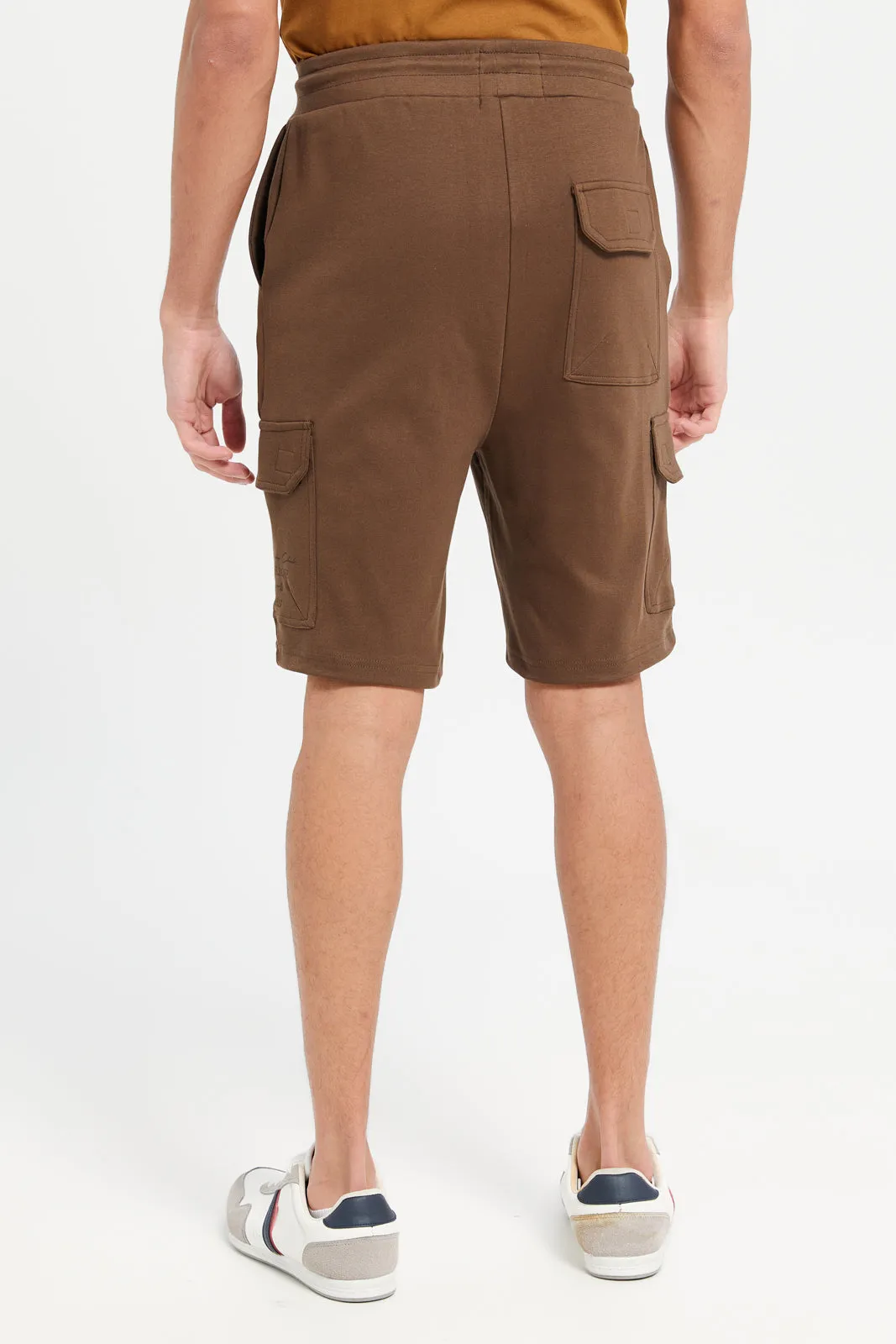 Men Brown Cargo Shorts