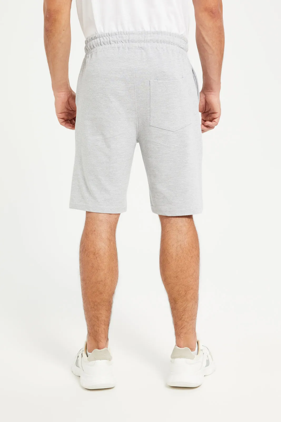 Men Grey Pull On Short