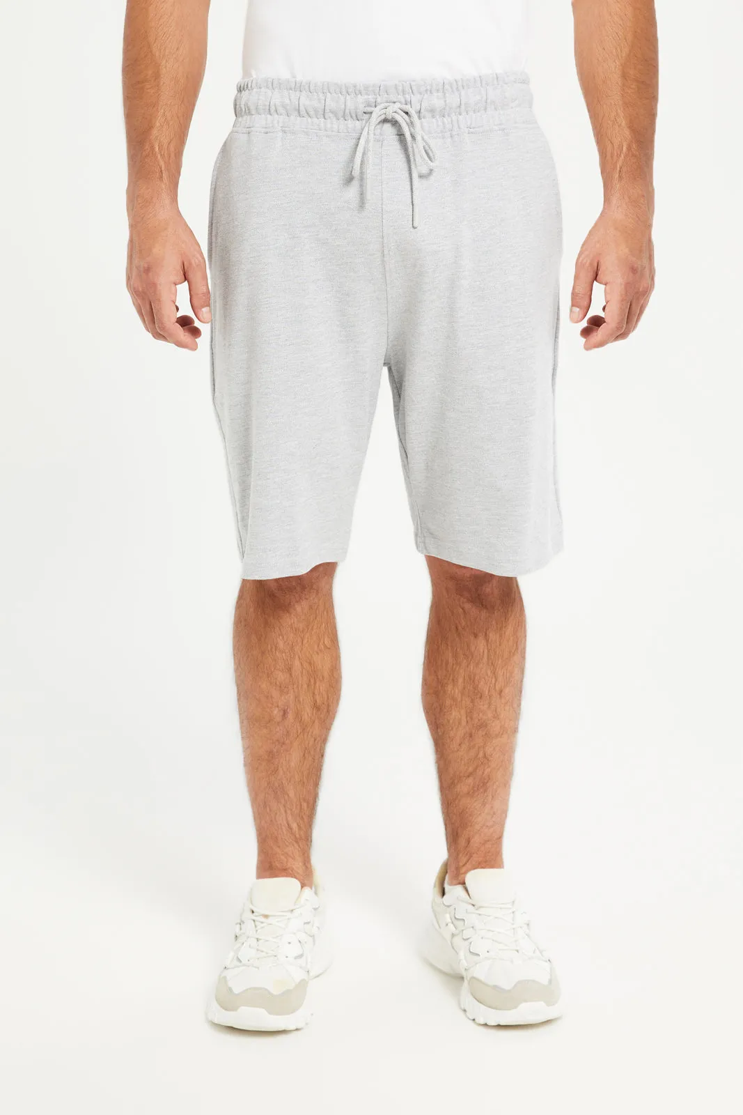 Men Grey Pull On Short