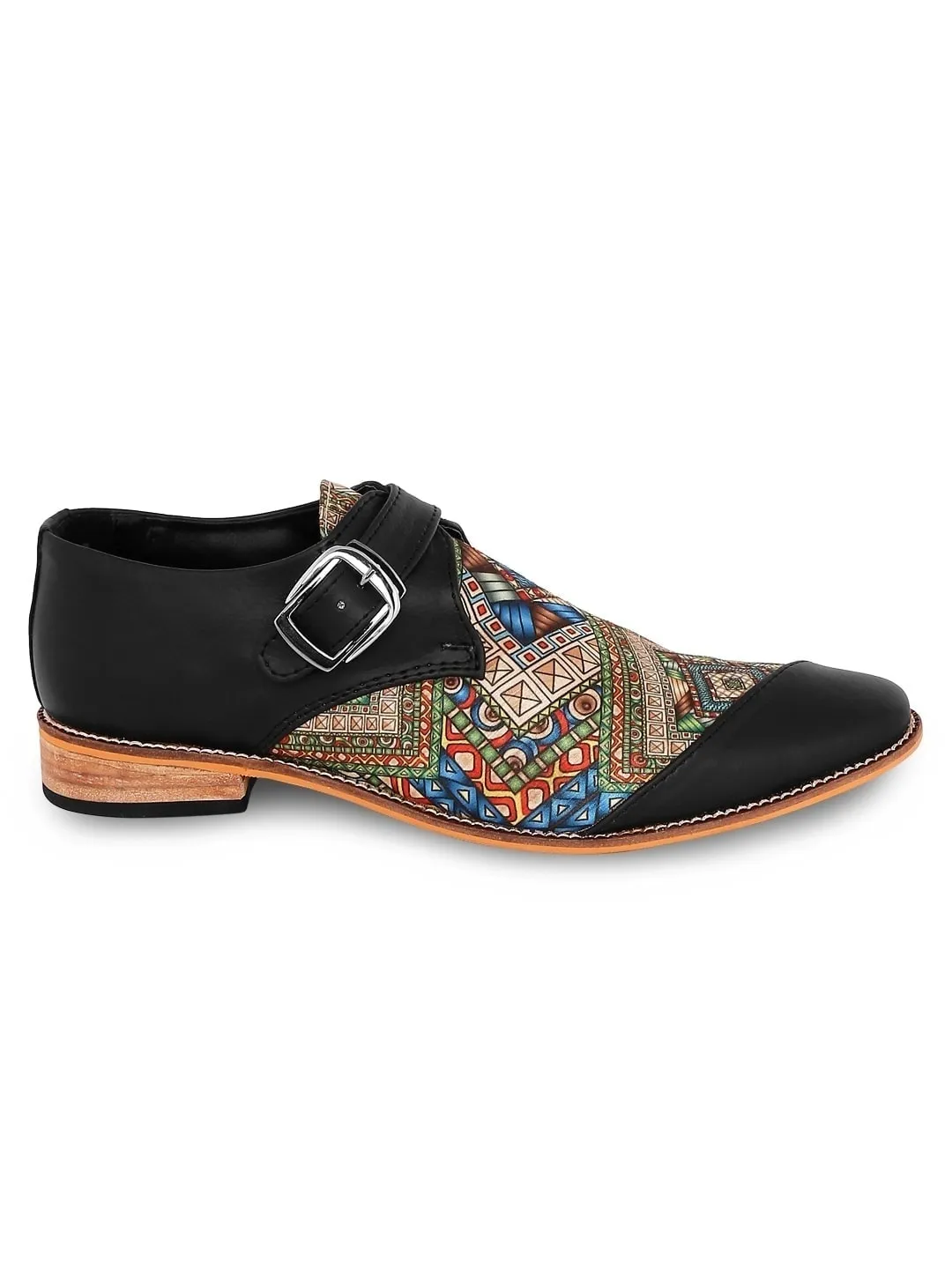 Multicolour Mughal Print Monk Shoes